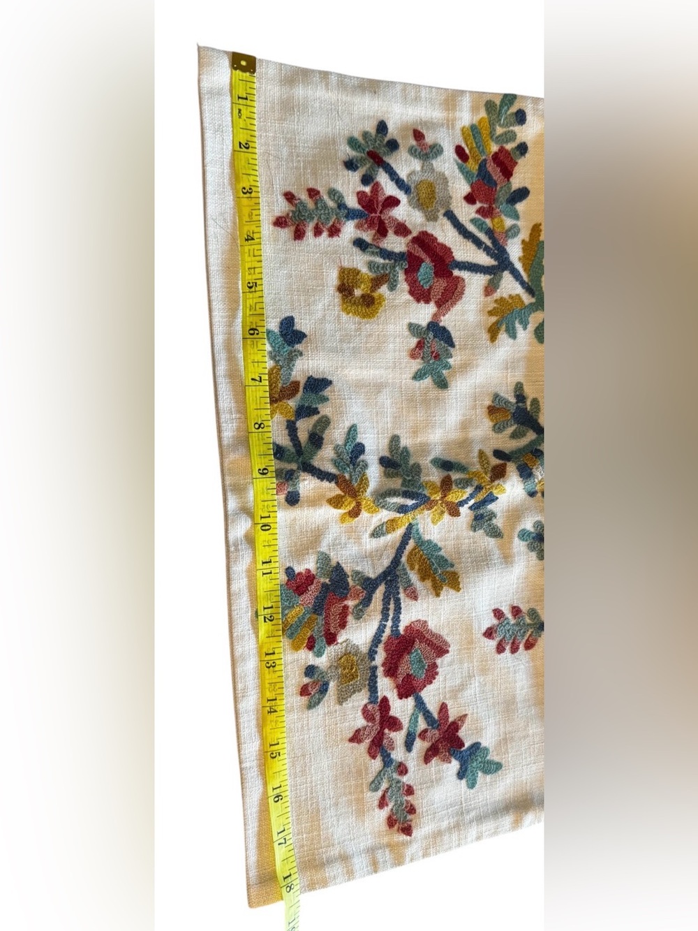 NWT Pottery Barn 18 inch Nora Embroidered Vines Pillow Cover floral cottage - Picture 9 of 9